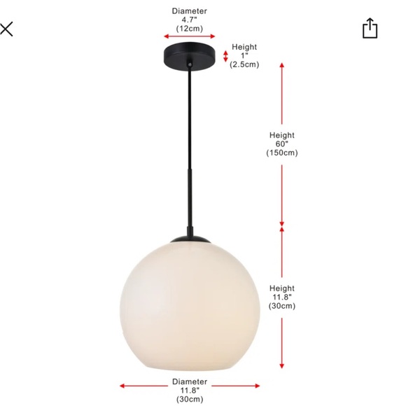 Single Pendant Light Fixture - Picture 1 of 6